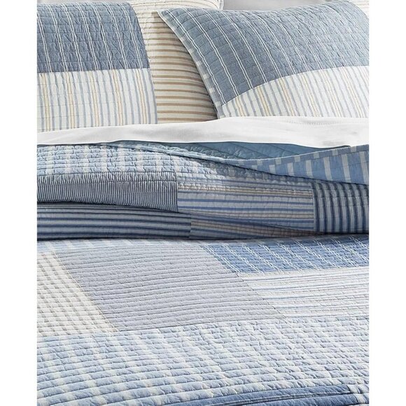 Charter Club Seaside Patchwork Quilt Set Full Queen New MSRP $335 - Picture 3 of 4